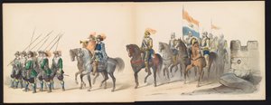 Mascarada de los estudiantes de Leiden, 1850 (Lámina 13) Intogt por Frederik Hendrik en 