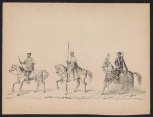 Mascarada de los estudiantes de Utrecht, 1846 (lámina 14) Representación de la procesión disfrazada, que representa la procesión de Felipe II, Príncipe de España, en Utrecht, el 3 de octubre de 1549, celebrada el 17 de junio de 1846, por S.S. Estudiantes d