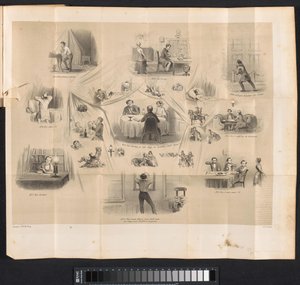 Caricatura en el almanaque estudiantil de Leiden, 1853 de Carel Christiaan Antony Last