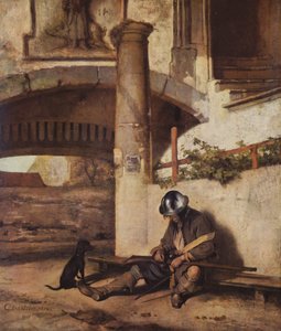 Holandés: El guardia de la puerta de Carel Fabritius