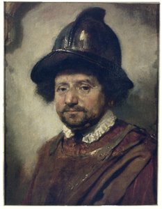 Hombre con casco de Carel Fabritius