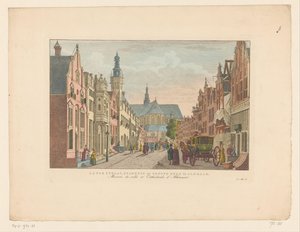Vista de la calle Langestraat, el Ayuntamiento y la Grote Kerk en Alkmaar
Langestraat, Ayuntamiento y Gran Iglesia de Alkmaar / Maison de ville et Cathédrale d