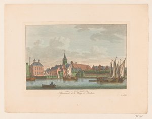 Vista de la iglesia de Oost-Zaandam
Iglesia en Oost-Zaandam / Arrivement de la Barge à Sardam (título en el objeto)