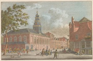 Iglesia valona en Róterdam, hacia 1790 Iglesia francesa en Rotterdam / L