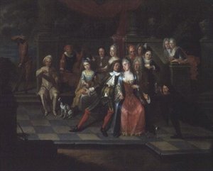 Escena de carnaval de Carel Jacob Crec