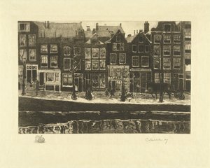 Lauriergracht de Carel Lodewijk Dake (signed by artist)