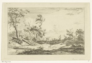 Cazador en un paisaje Paisajes (A-F) (título de la serie) de Carel Lodewijk Hansen