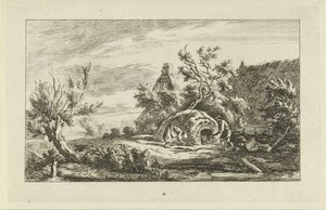 horno para una granja Paisajes (a-f) (título de la serie) de Carel Lodewijk Hansen