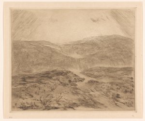Paisaje de dunas con rayos de sol de Carel Nicolaas Storm van 