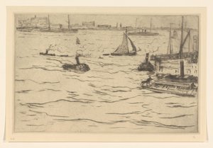 Vista del Maas en Rotterdam El Maas en Rotterdam (título original)