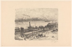 Vista de los terrenos de St. Pauli en Hamburgo de Carel Nicolaas Storm van 