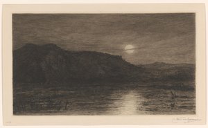 Paisaje a la luz de la luna en Villa Caprera de Carel Nicolaas Storm van 