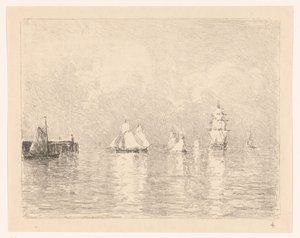 Veleros en la rada de Cuxhaven