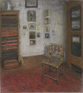Rincón de estudio con silla y armario de arte, La Haya, Nieuwe Schoolstraat 28 de Carel Nicolaas Storm van 
