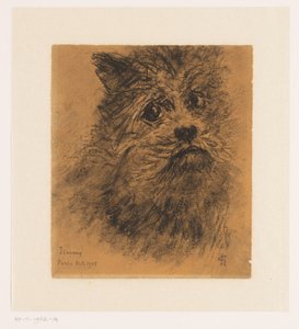 Estudio de retrato del perro Jimmy de Carel Nicolaas Storm van 
