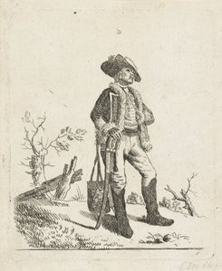 paisaje con un soldado de Carel Webbers