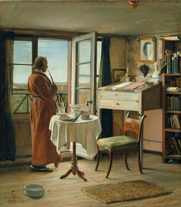 El actor Kristian Mantzius en su estudio de Carl Heinrich Bloch
