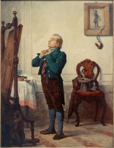 Hombre frente a un espejo de Carl Bernhard Schlösser