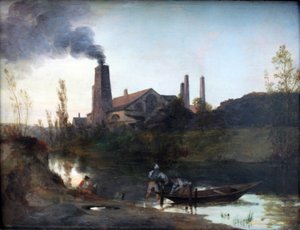 Alemán: "Walzwerk Neustadt-Eberswalde" o "El laminador cerca de Eberswalde" El laminador de Neustadt-Eberswalde de Carl Blechen