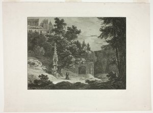 Peregrino en el bosque de Carl Blechen