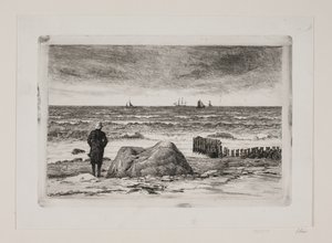 Tiempo ventoso. Søstykke de Carl Bloch