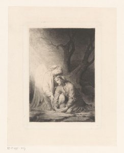 Cristo consolado por un ángel en el Huerto de Getsemaní de Carl Bloch