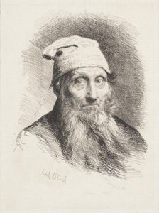 Un anciano con gorra. Retrato