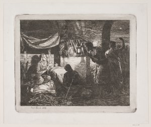 La adoración de los pastores de Carl Bloch