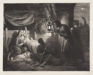 La adoración de los pastores de Carl Bloch
