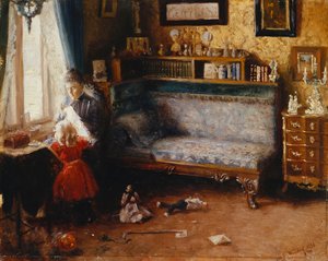 Ayudando a mamá, 1892 de Carl Christian Ferdinand Wentorf