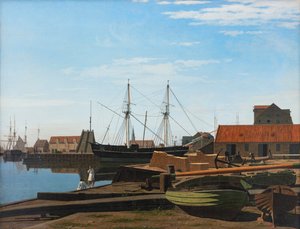 Vista de la plaza Larsen, cerca del puerto de Copenhague de Carl Dahl