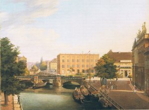 Escuela Real de Construcción con Schlossbrücke en Berlín de Carl Daniel Freydanck