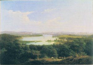 vista desde Kirchberg (colina de la iglesia) cerca de Nedlitz