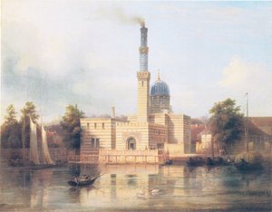 vista de la nueva máquina de vapor cerca de Sanssouci de Carl Daniel Freydanck