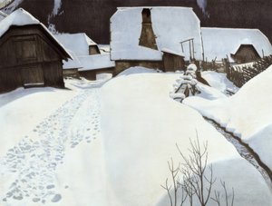 Casa de campo en invierno