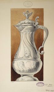 Diseño de una jarra de vino. Serie La dote de la Gran Princesa María Pavlovna, 1907-1908