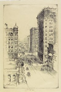 Avenida Hennepin debajo de la Sexta Calle de Carl Edward Johnson
