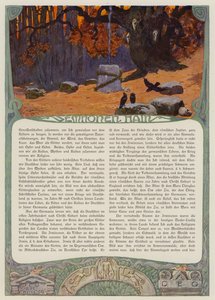 Arboleda de grilletes de los Semnones (litografía en color) de Carl Emil Doepler