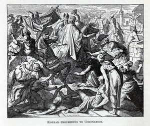 Conrado procediendo a la coronación, 1882 de Carl Ferdinand Obermann