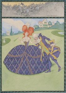 Elegantes Paar im Garten ("Servir le roi – servir les dames") de Carl Fischer Köystrand