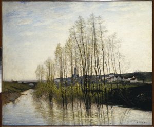 Paisaje fluvial, Champaña de Carl Fredrik Hill