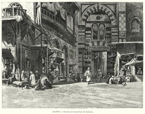 Entrada al Complejo de Qalawun, El Cairo, Egipto de Carl Friedrich Heinrich (after) Werner