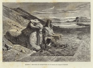 Comerciante de antigüedades en el camino de Luxor a Karnak de Carl Friedrich Heinrich Werner