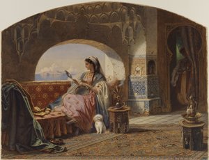 Belleza con pandereta de Carl Friedrich Heinrich Werner