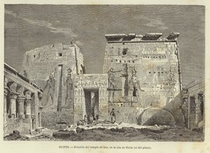 Egipto - Columnata del Templo de Isis en la isla de Filae de Carl Friedrich Heinrich Werner