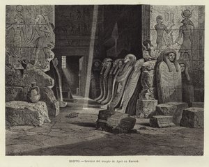 Egipto - Interior del templo de Opet en Karnak de Carl Friedrich Heinrich Werner