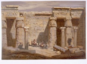 Templo de Medinet Habu, Tebas, 1874 de Carl Friedrich Heinrich Werner