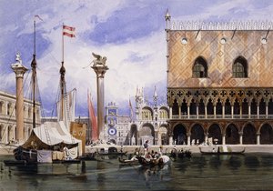 La Piazzetta di San Marco, Venecia, 1839 de Carl Friedrich Heinrich Werner
