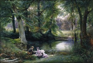 La lección de arte, 1870 de Carl Friedrich Wilhelm Trautschold
