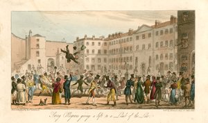 Colegiales dando un aventón a un miembro de la ley de Carl Georg Adolph Hasenpflug